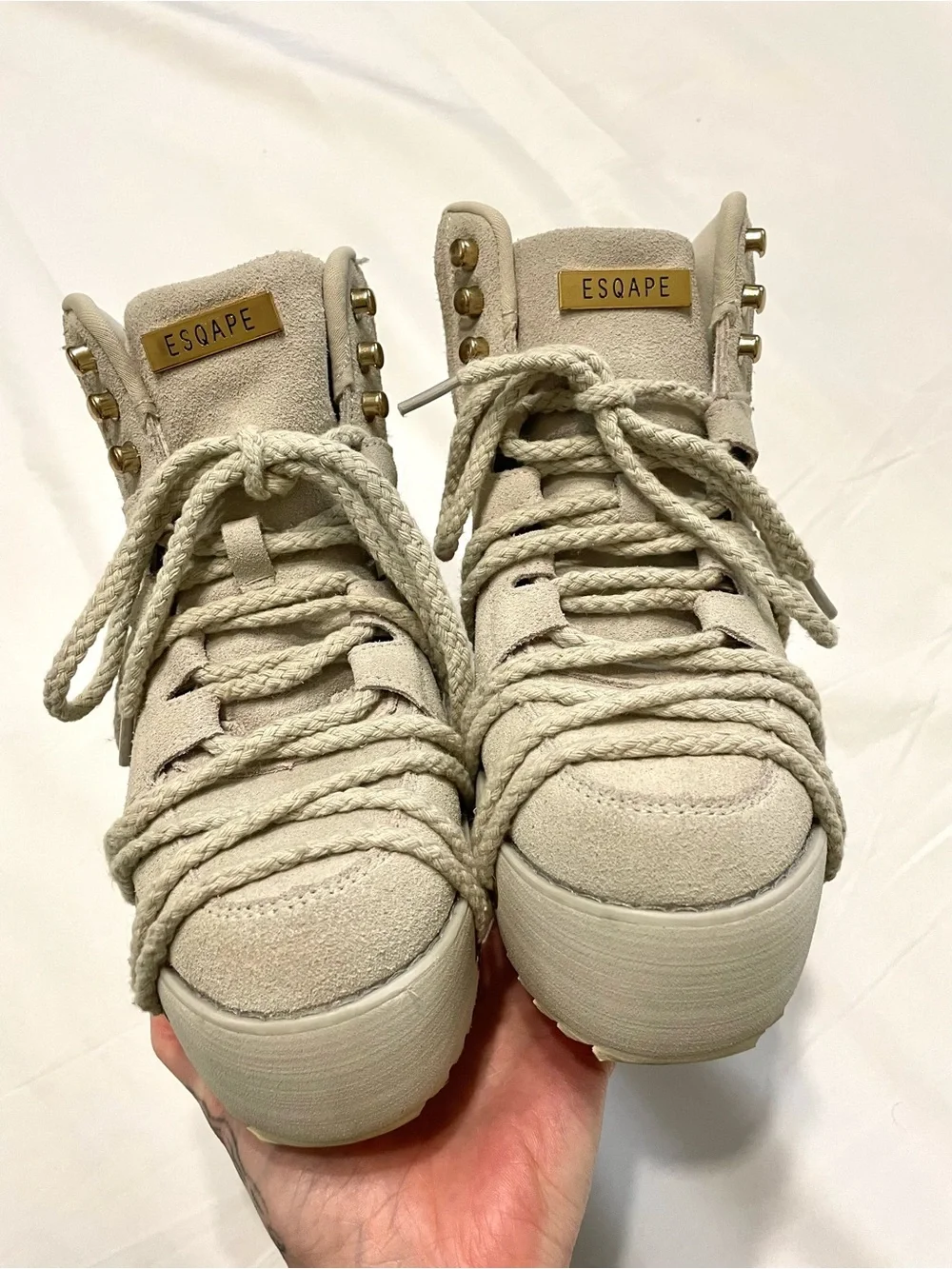 Yru esqape featuring sheidlina platform rope accent sneakers